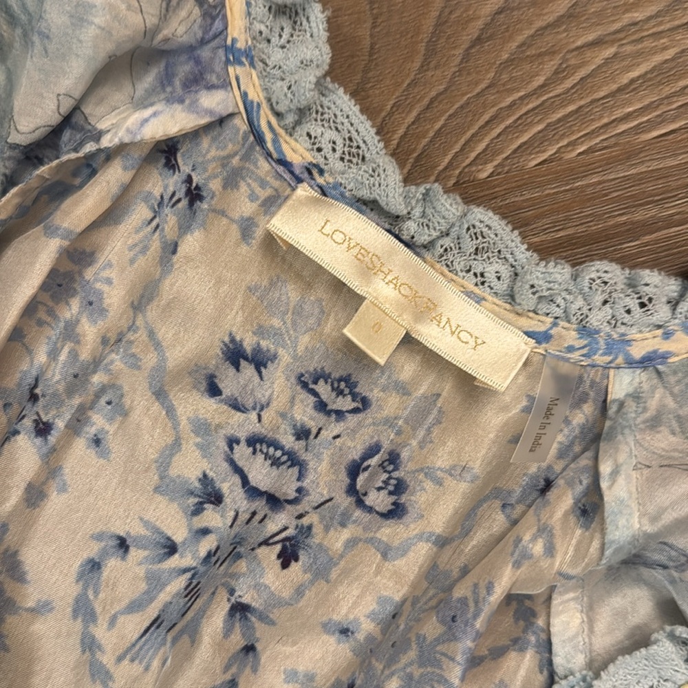 NWOT LOVESHACKFANCY TULA PATCHWORK SILK DRESS IN … - image 7
